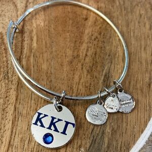 Alex and Ani kappa kappa gamma sorority bracelet with blue Swarovski crystal